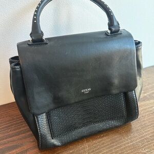 GUESS Black Snake Texture Leather Purse